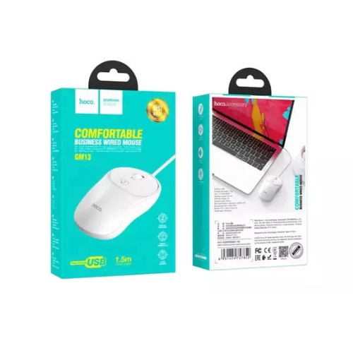 Mouse alambrico USB Hoco GM13 blanco