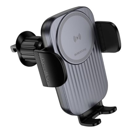 Soporte de Auto con Carga Inalámbrica y brazo de sujeción para Rejilla 15W Borofone BH221